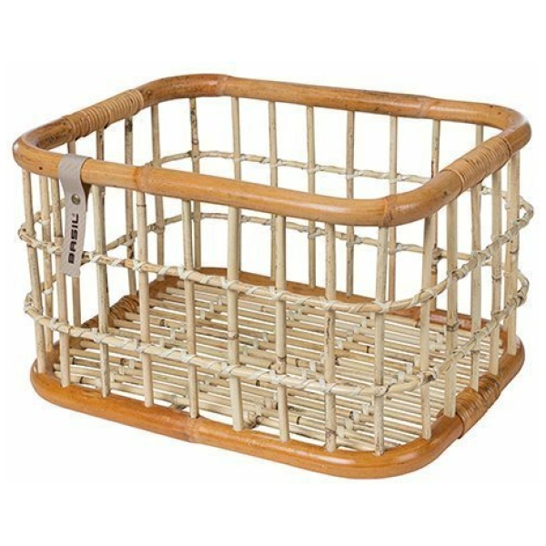 fietsmand, voorop Green Life Rattan Gemaakt van grofmazig ecologisch rotan. Naturel Brown - Afbeelding 3