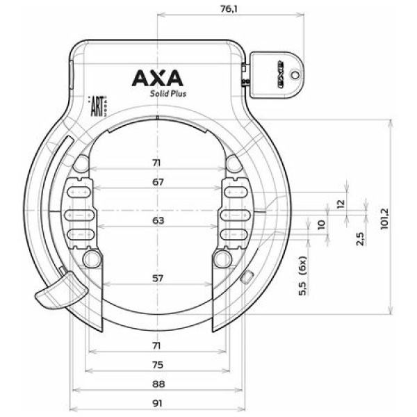 RINGSLOT SOLID PLUS Zwart - Afbeelding 3